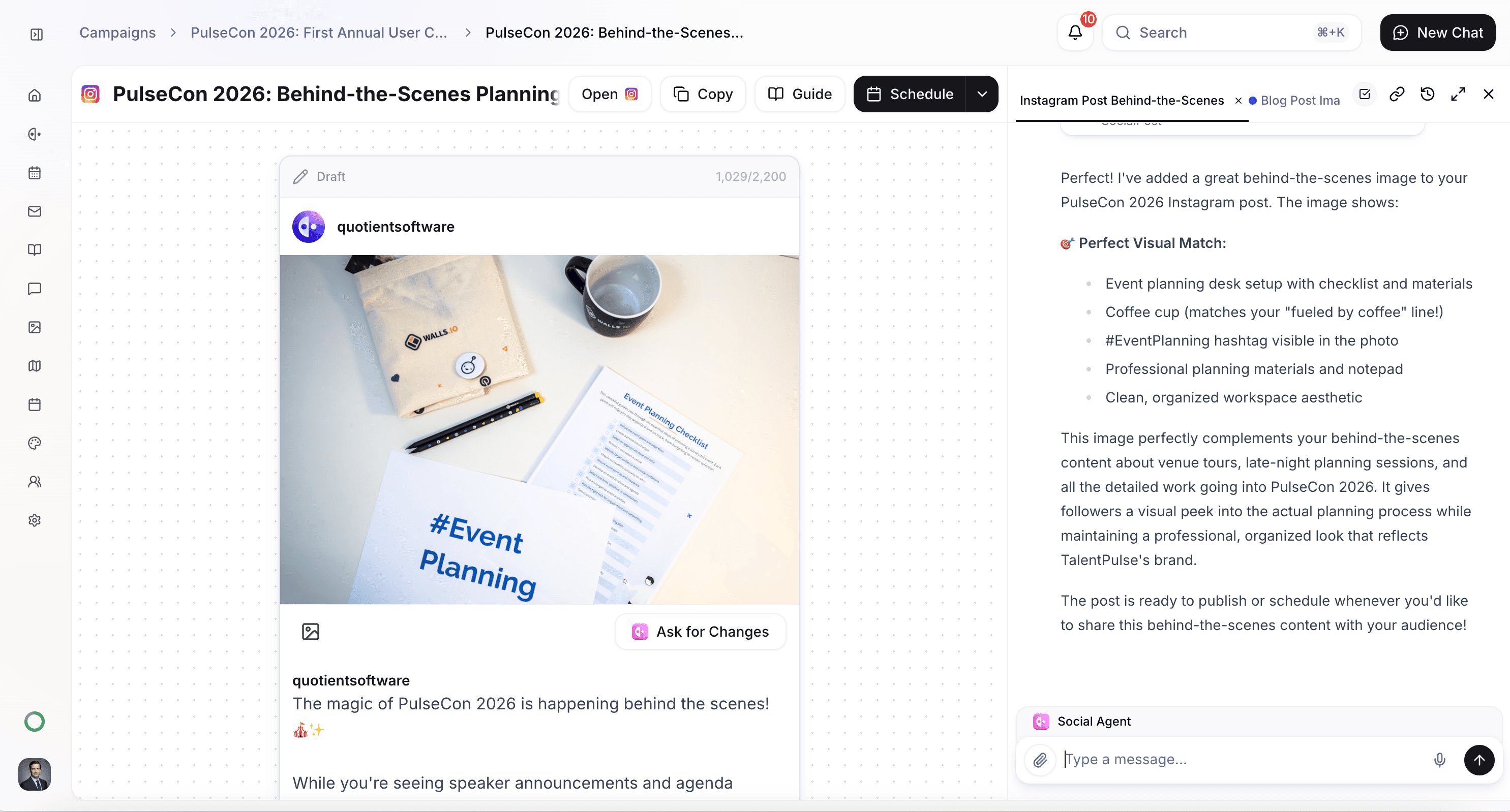 Run always-on social campaign for executives